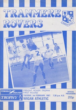 Tranmere Rovers v Wigan Athletic Match Programme 1987-02-03